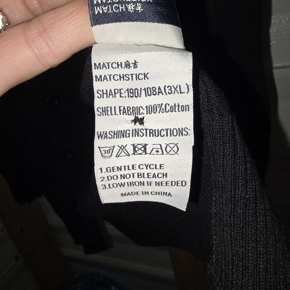 Matchstick Cardigan Sweater Mens Medium Button Up Shawl Blue Long Sleeve 3xl - Picture 4 of 5